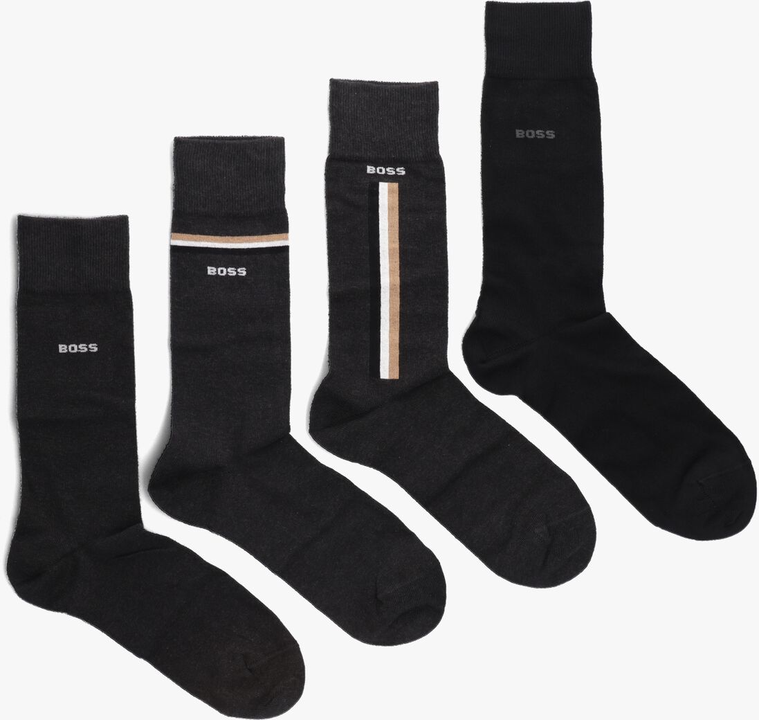 BOSS grijze boss sokken 4p giftset iconic cc