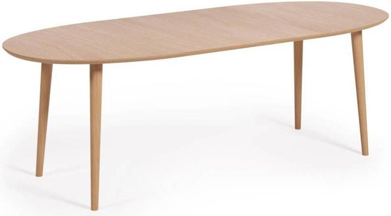 Kave Home - Oqui - Eettafel - Bruin - Uitschuifbaar - 140/220 x 90 cm