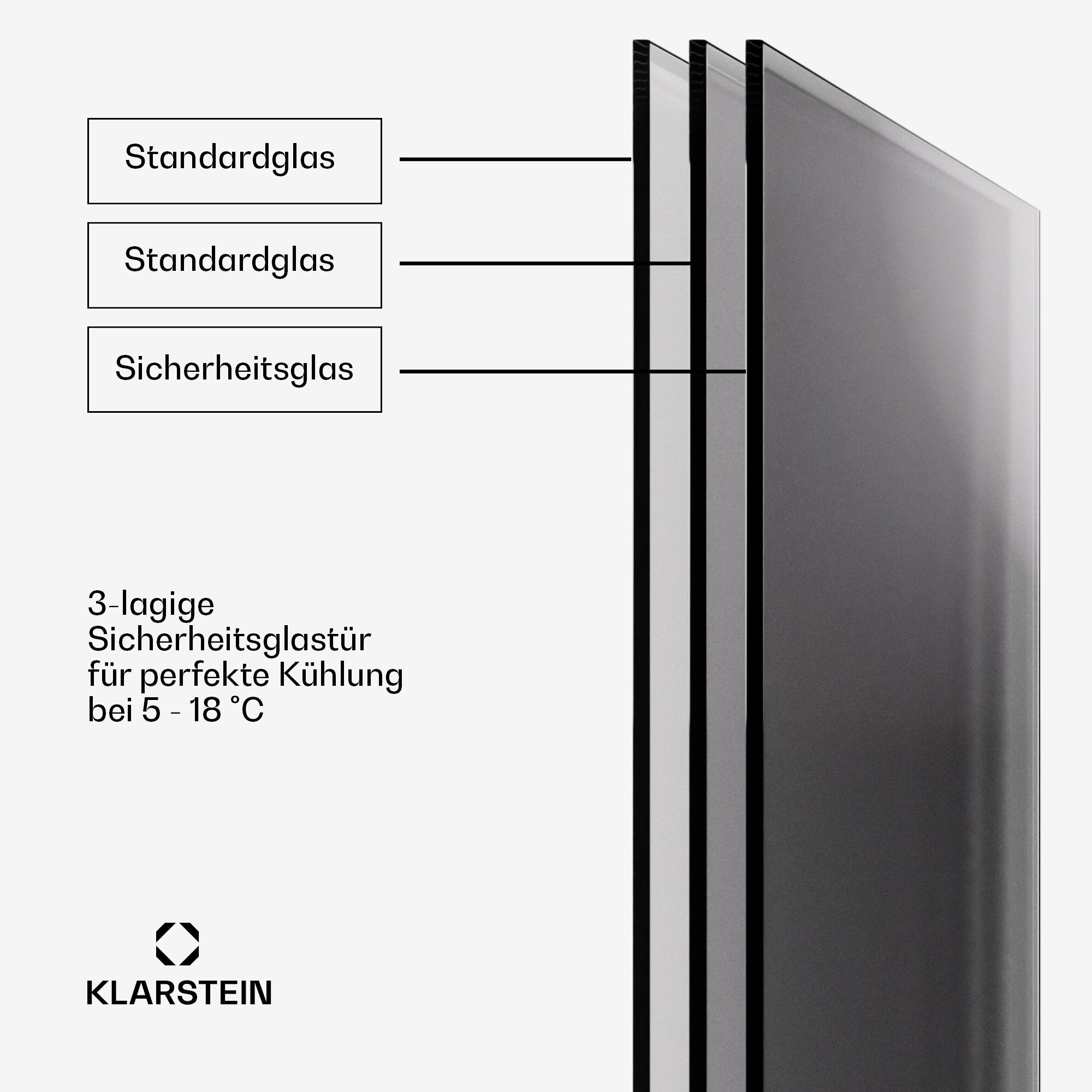 Shiraz 8 Uno Weinkühlschrank 8 Flaschen 8 - 18 °C Touch-Control Schwarz 8 Flaschen 1 Kühlzone