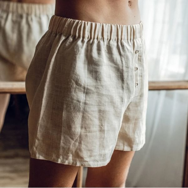 Double White - Elastische taille, effen shorts met knoopaccent
