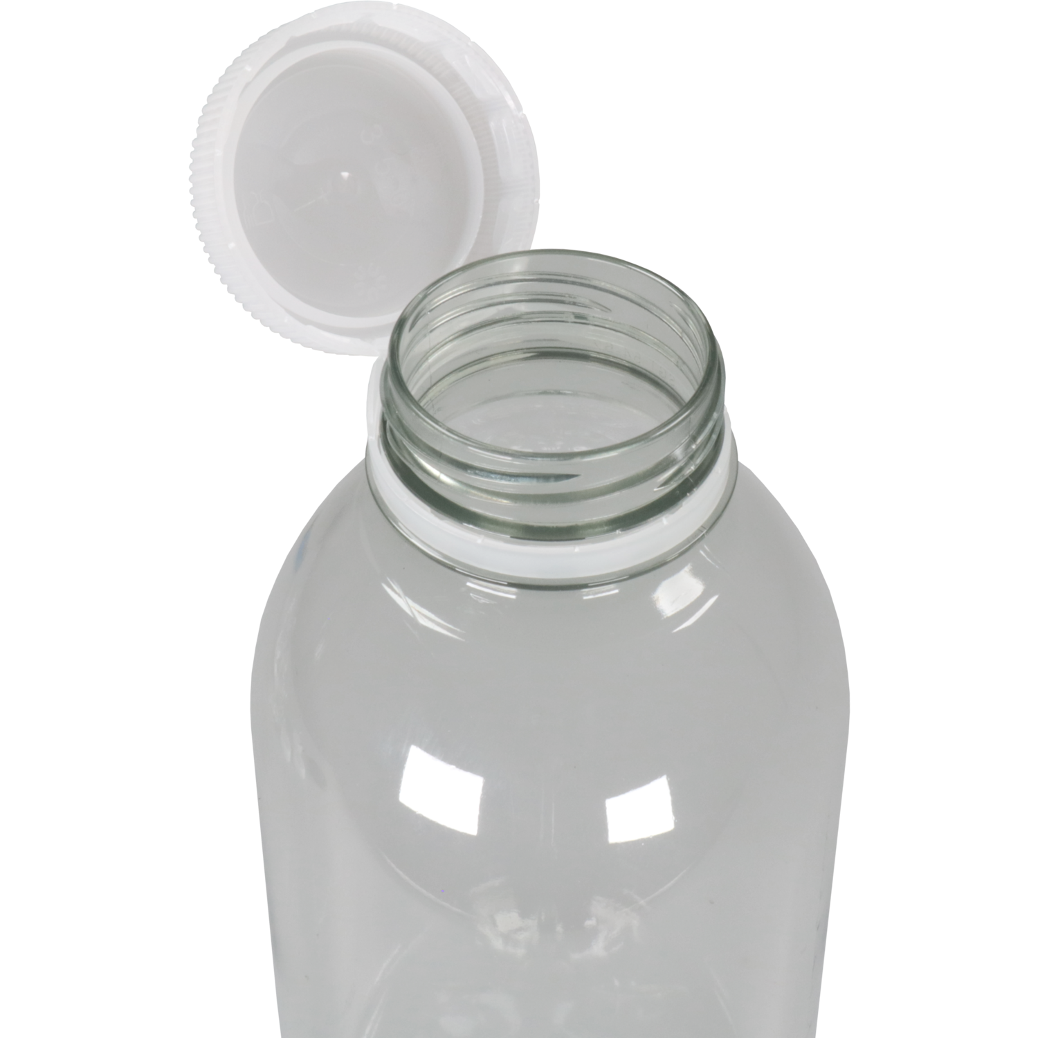 Fles, petfles, Gerecycled PET, zonder dop, 500ml, transparant