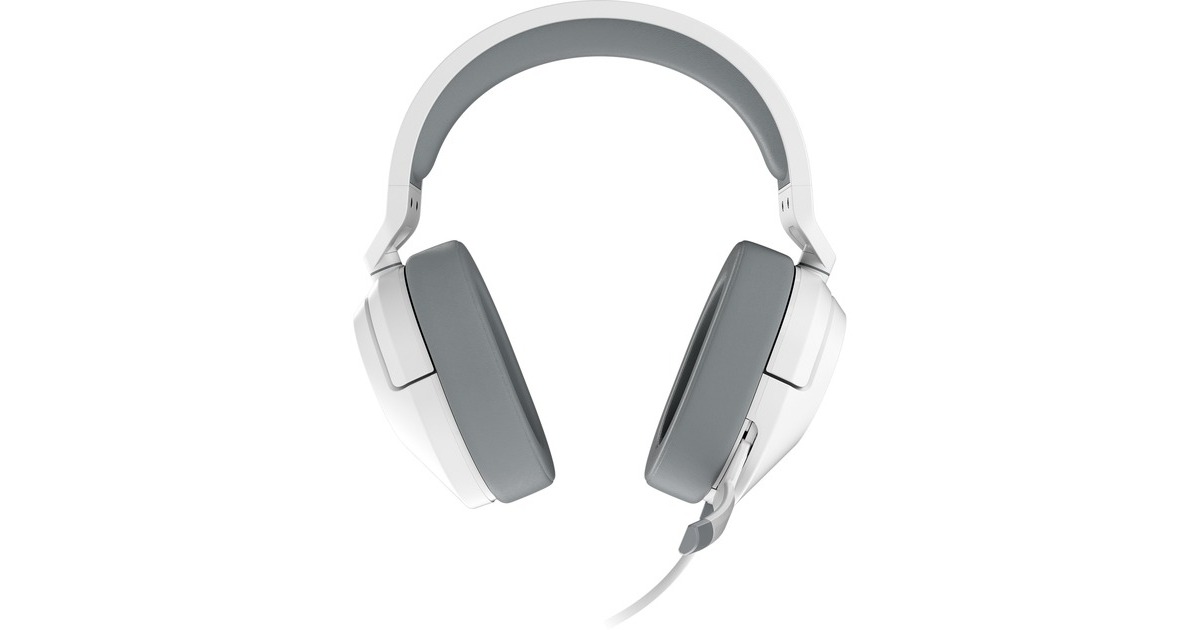 CorsairHS55 STEREO  over-ear gaming headset  (Wit/grijs, Pc, Mac, Xbox Series X | S, PS5)