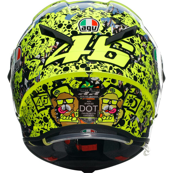 AGV - Casque Pista GP RR Rossi Misano 2 - 2021 - Edition Limitée Jaune / Noir / Bleu