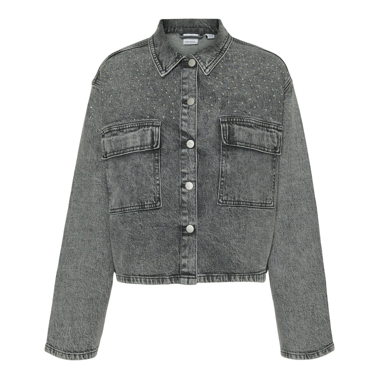 Vero Moda  Ellas Long Sleeve Studs Denim Shirt