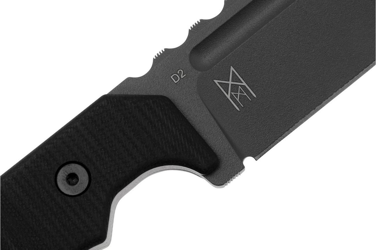 Böker Plus Little Dvalin Black Tanto 02BO034 vaststaand mes, Midgards design