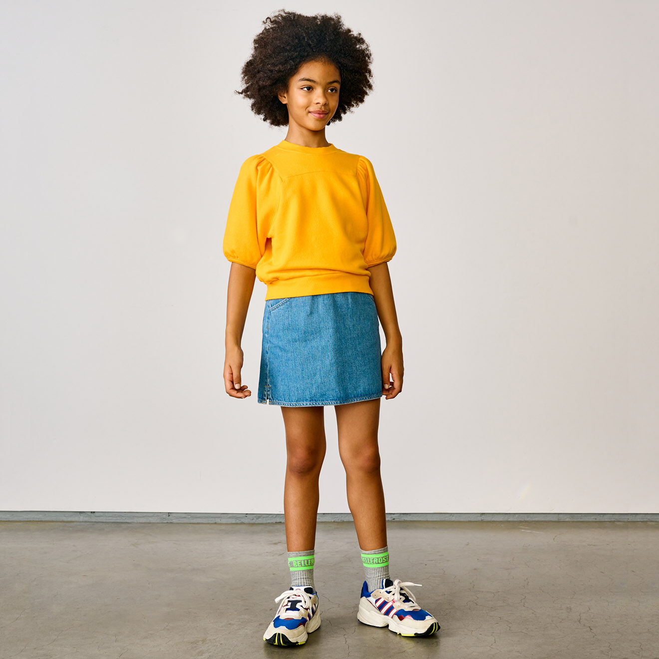 Bellerose Sweat en Coton molletonné Vajo manches courtes orange vif