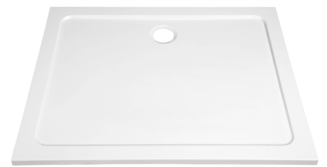 Aqualine Tecmi rechthoekige douchebak 100x80cm wit