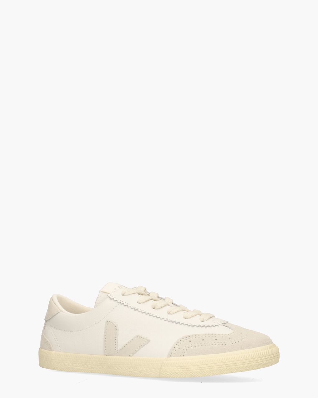 Veja Volley Leather Wit/Off-White Damessneakers