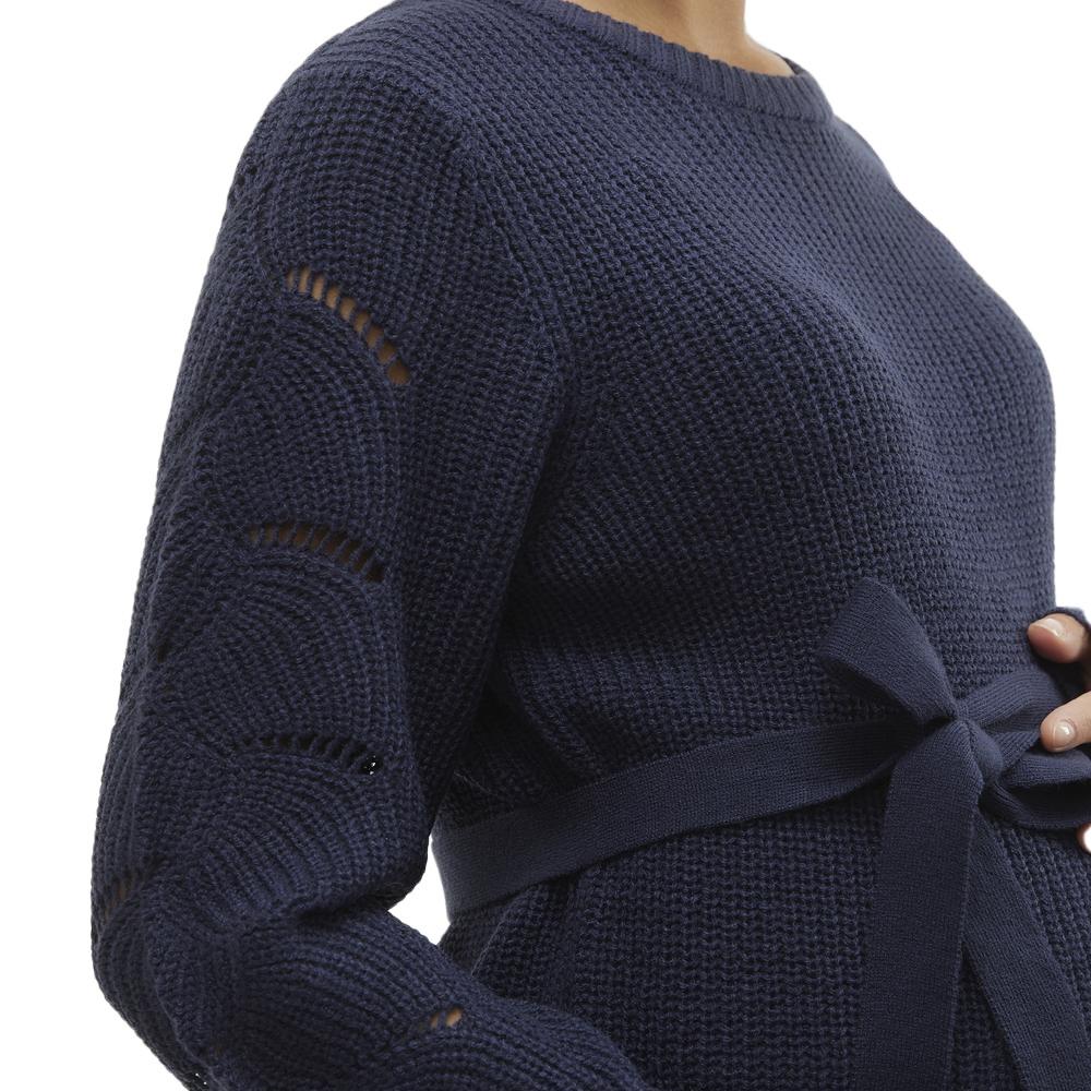 Mamalicious Robe Pull de Grossesse Marine Femme Mamalicious Newlina
