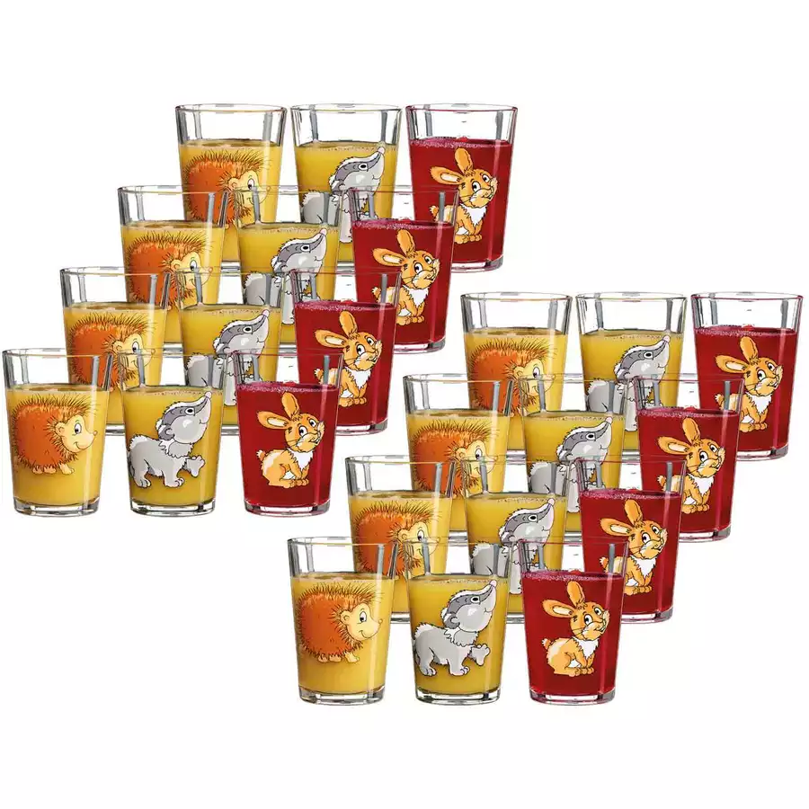 Ritzenhoff & Breker GmbH & Co. KG Kindergläser Waldtiere 205 ml 24er Set bunt