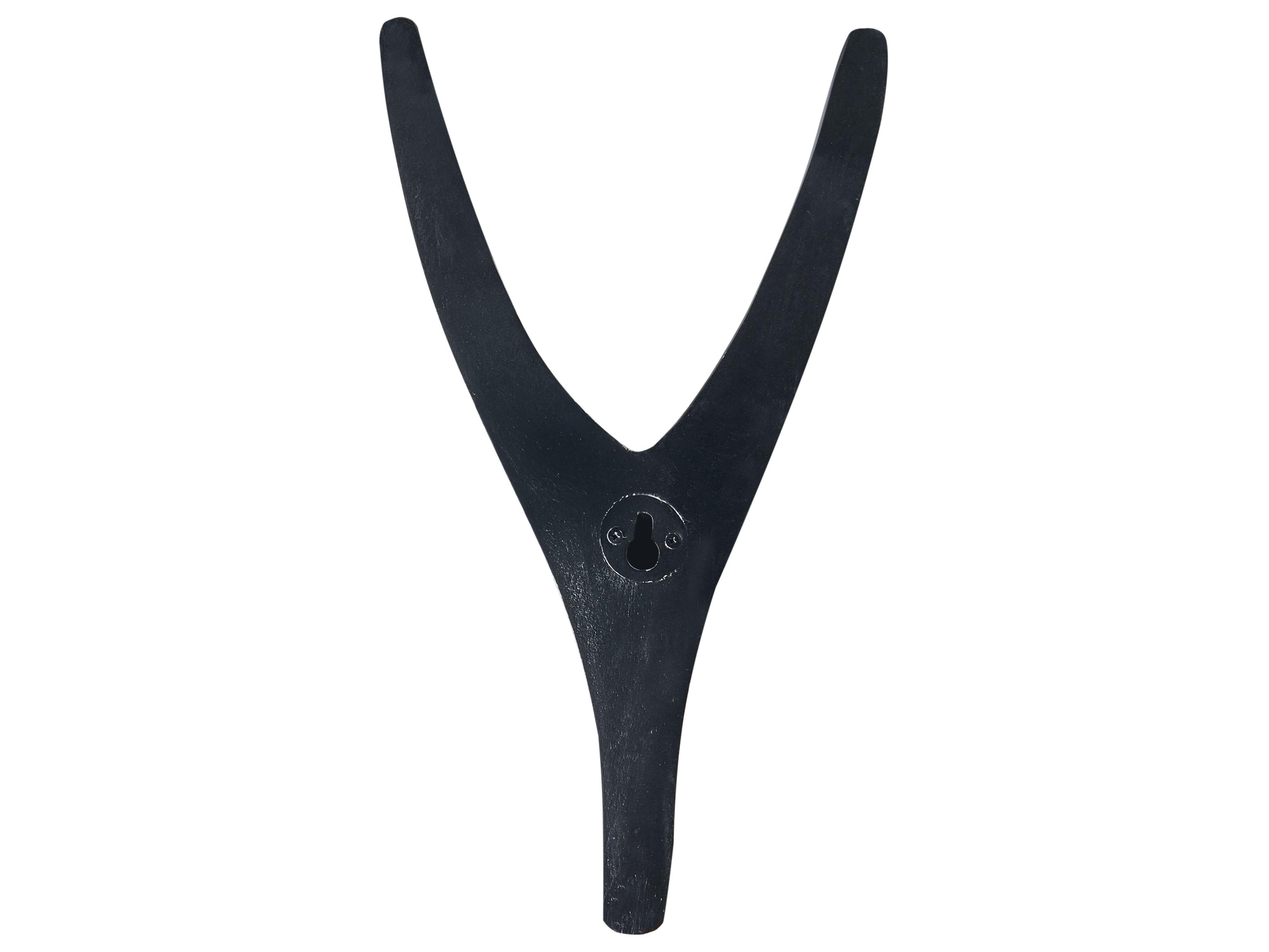 Set van 3 hangende decoraties Eland gewei AUCHI Mangohout 52/30/25 cm Meerkleurig