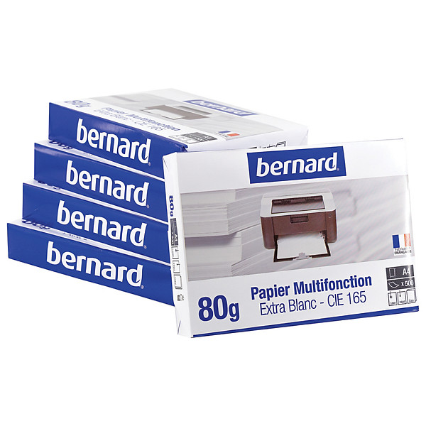 Papier blanc Bernard A4 80g, 5 ramettes de 500 feuilles