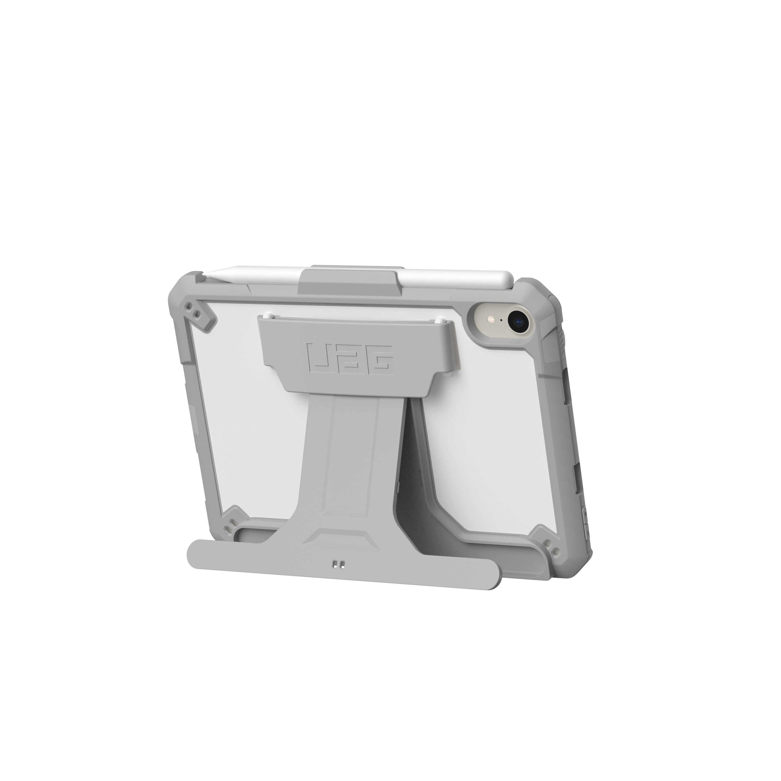 iPad Mini 7 (2024) / Mini 6 (2021) Outdoor Schutz Hülle Back Cover Scout   Kickstand   Apple Pencil Halterung (124013BH4130) - Weiss