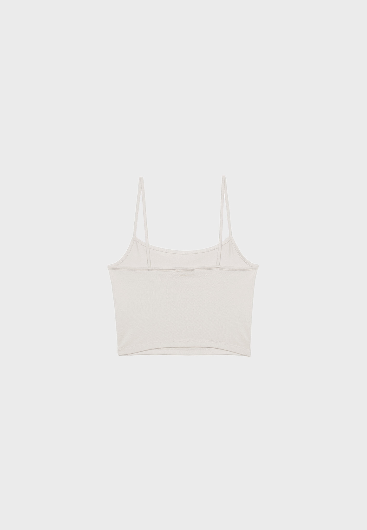 Top cropped de alças finas