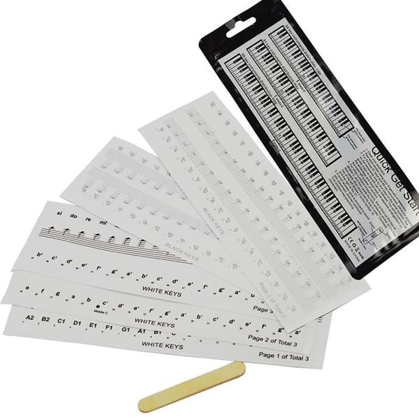 Note-klistremerker for piano-/keyboard-pianotaster
