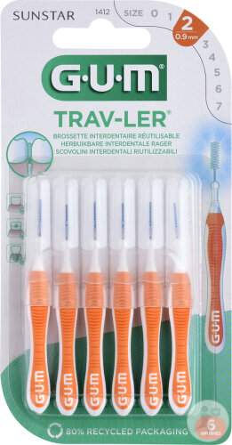 Gum Trav-Ler Brossette Interdentaire 0,9mm 6 Pièces (1412)