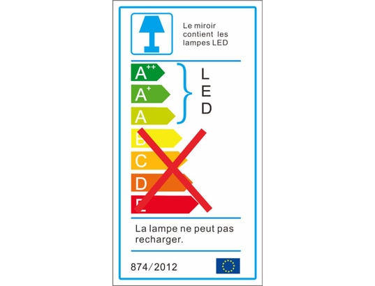 AICA SANITAIRE - Aica 160x80cm bluetooth led miroir salle de bain tricolore t...