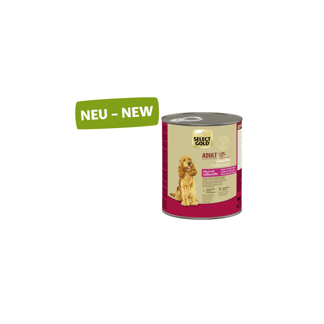 SELECT GOLD Sensitive Nassfutter Adult Pferd mit Süßkartoffel 6x800 g