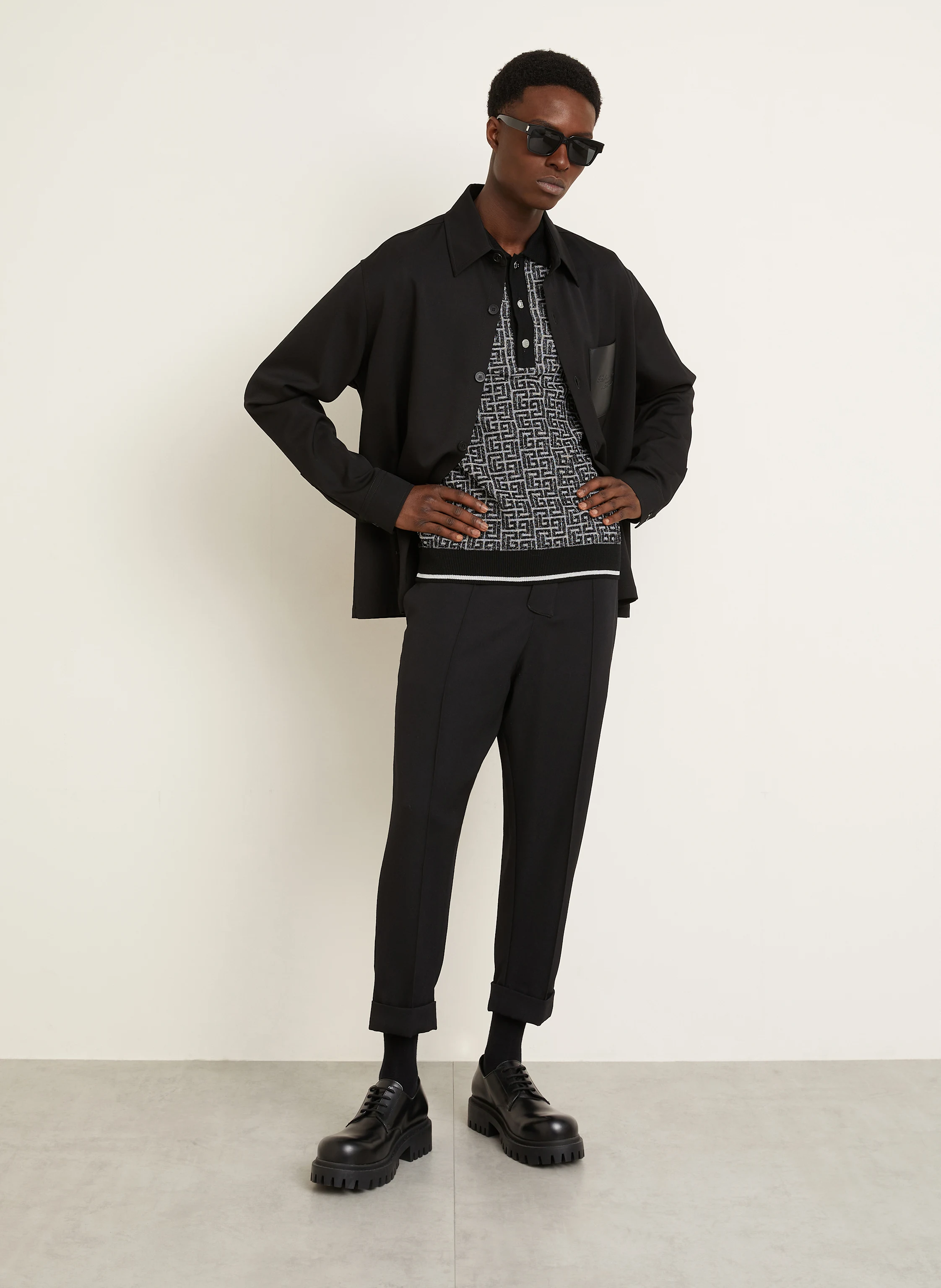 BALMAIN Strick-Poloshirt