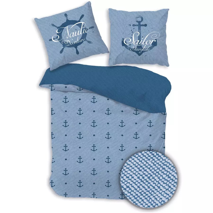 Traumhelden Bettwäsche Sailor maritim, Renforce, 80x80 + 135x200 Anker Sailor
