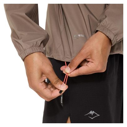 Veste imperméable Asics Fujitrail Elite Beige Femme