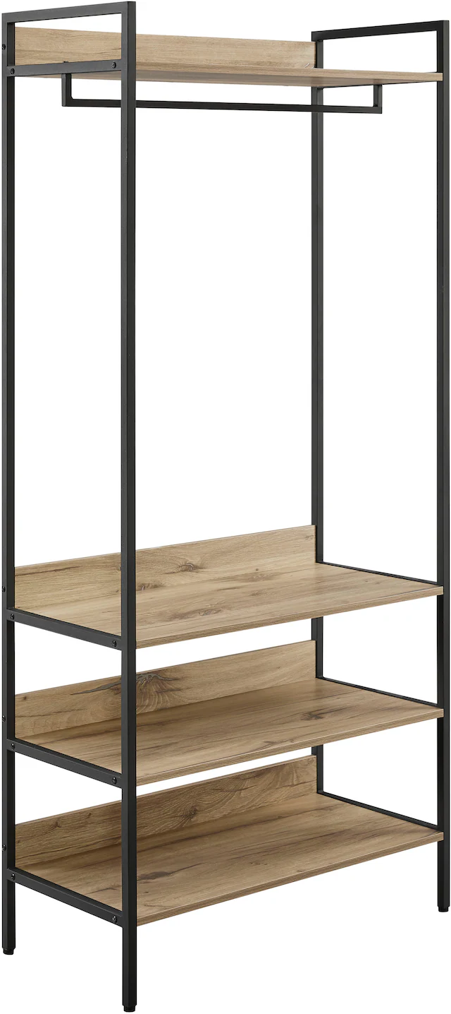 GOODproduct Garderobenschrank »Tayler« Melamin-Tischplatte, pulverbeschichtetem Metallgestell, Höhe 180 cm