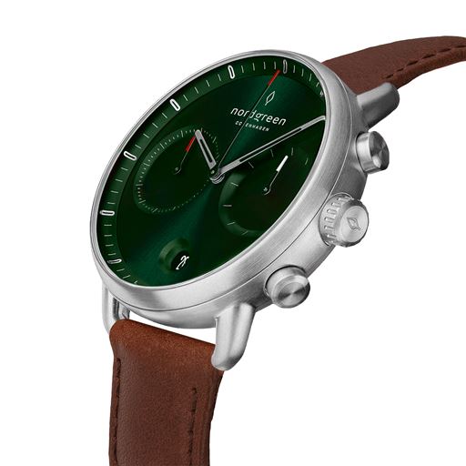 Nordgreen Pioneer PI42SILEBRGS Herreur, Stål, 42 mm
