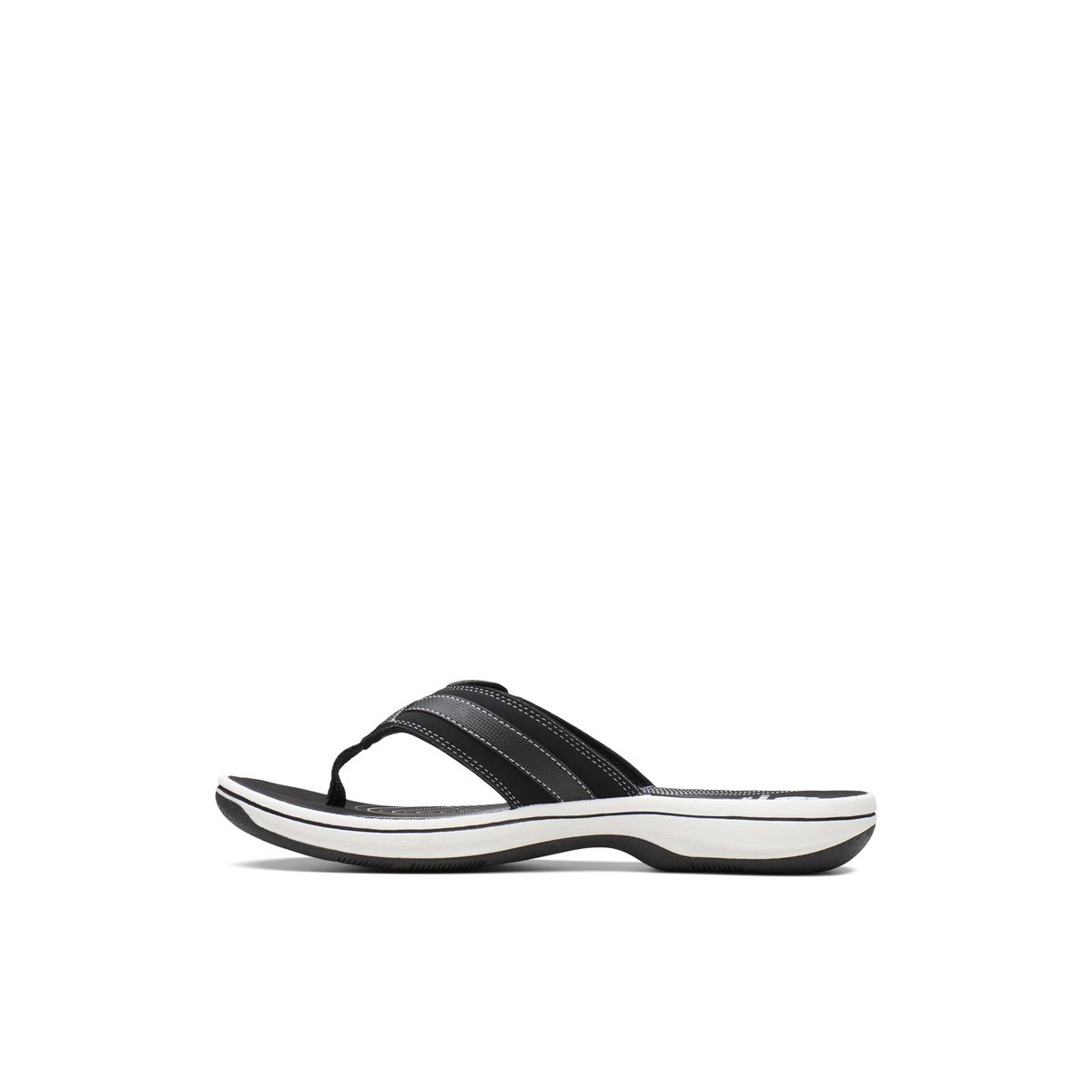 CLARKS-Breeze sea 1-Tongs sandales à talon plat - Talon plat - Noir