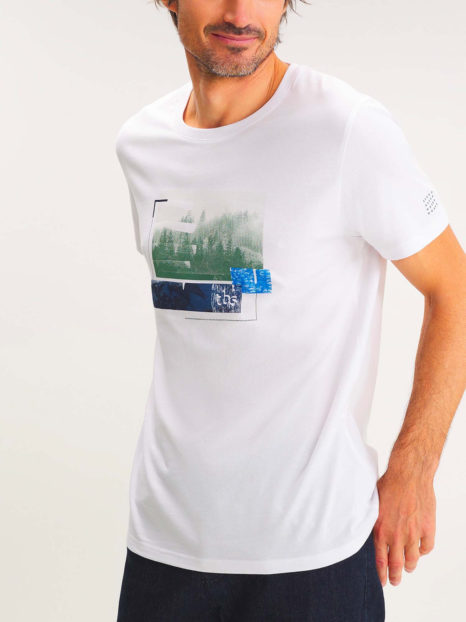 Tee Shirt Homme Manches Courtes Blanc
