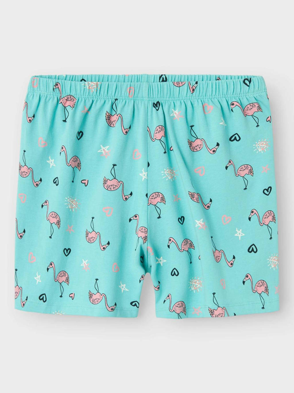 NAME IT shortama NKFNIGHTSET met all over print zeeblauw/ecru