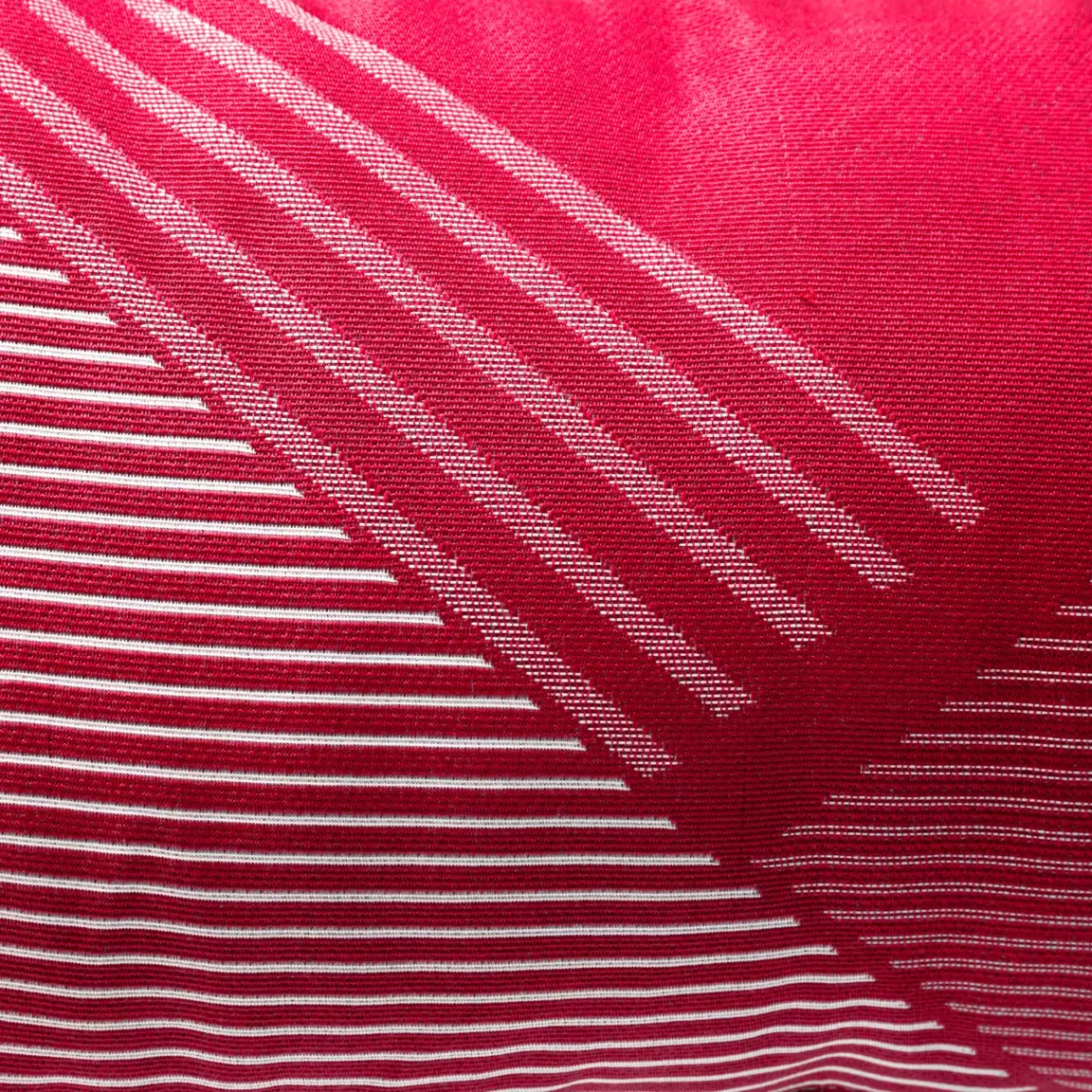 Coussin extérieur rectangulaire (30 x 50 cm) Jacquard Rouge grenade