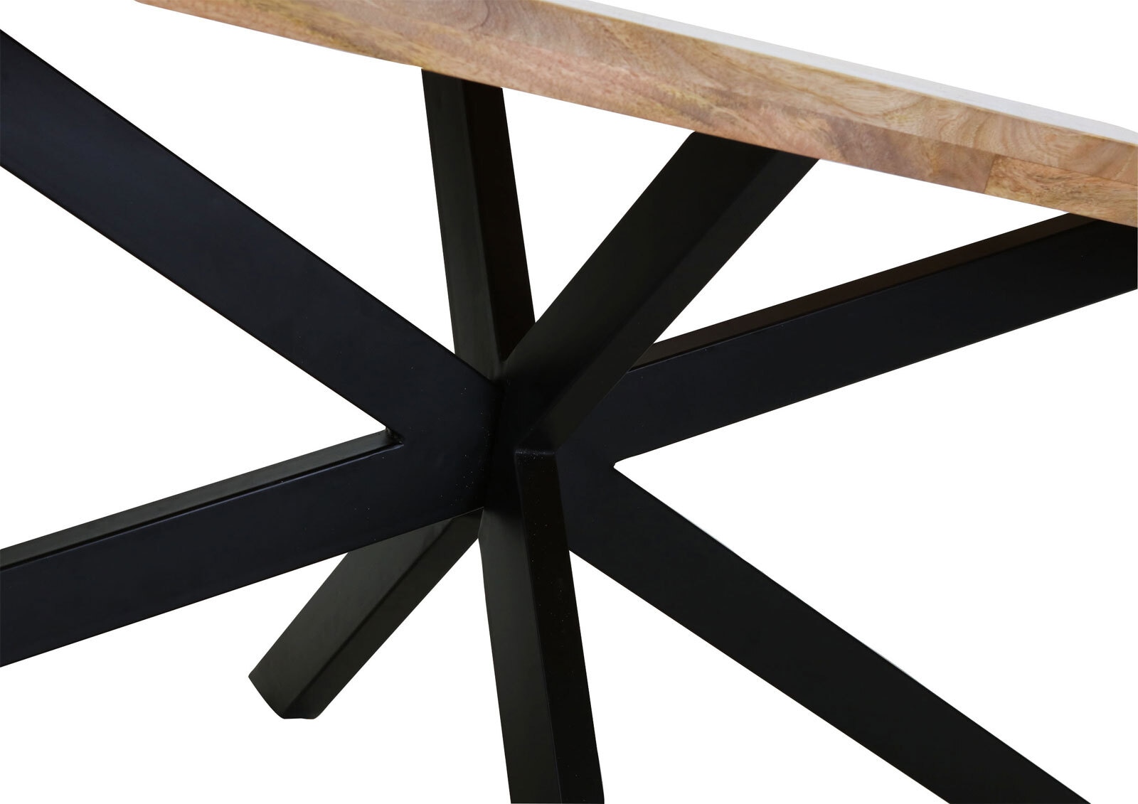 PHILL HILL Esstisch LEWIS 220 x 100 x 77 cm Mango massiv/schwarz