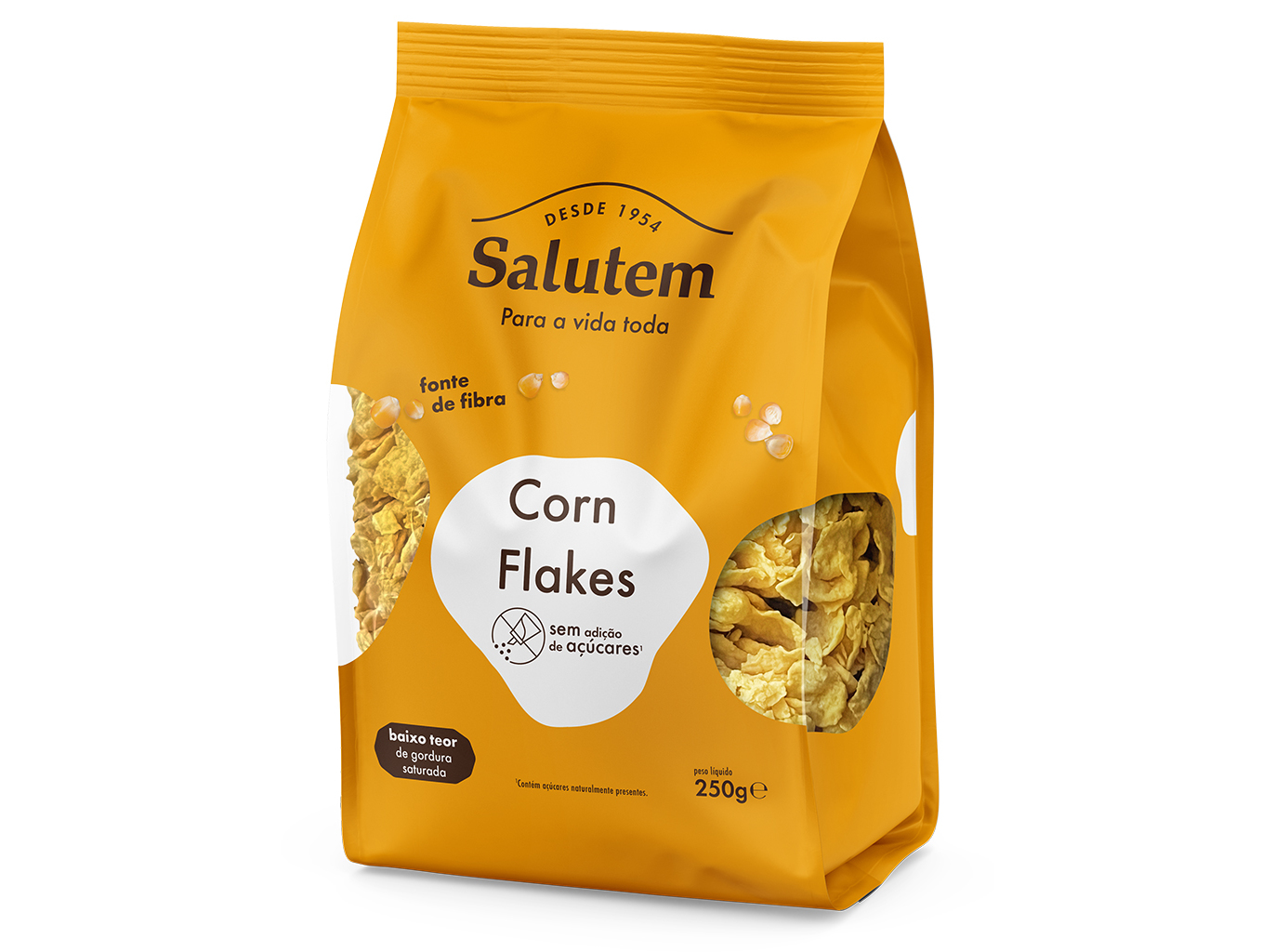 CEREAIS SALUTEM CORNFLAKES SEM AÇÚCAR 250G