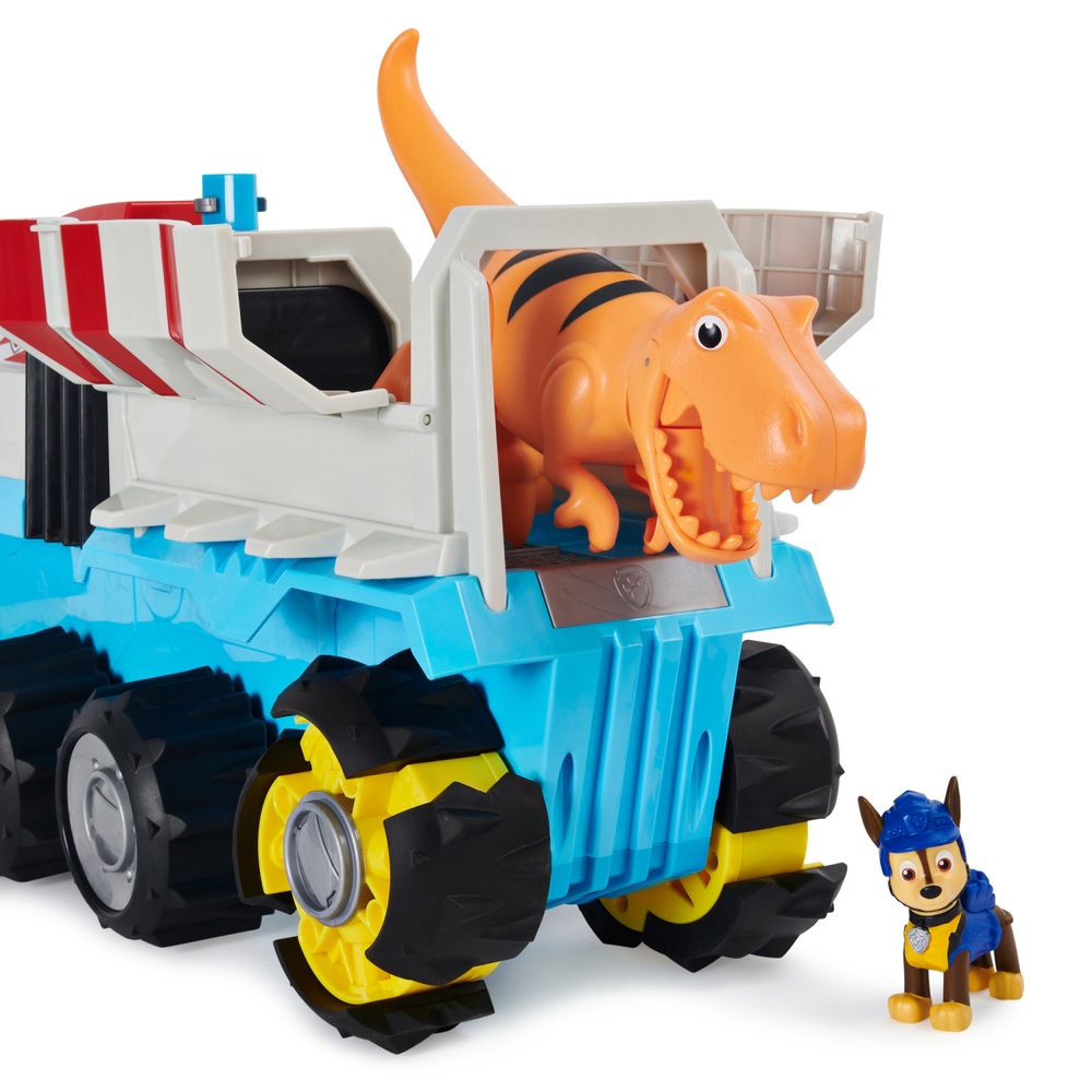 PAW Patrol Dino Rescue Dino Patroller Motorisiertes Teamfahrzeug mit Chase & T-Rex