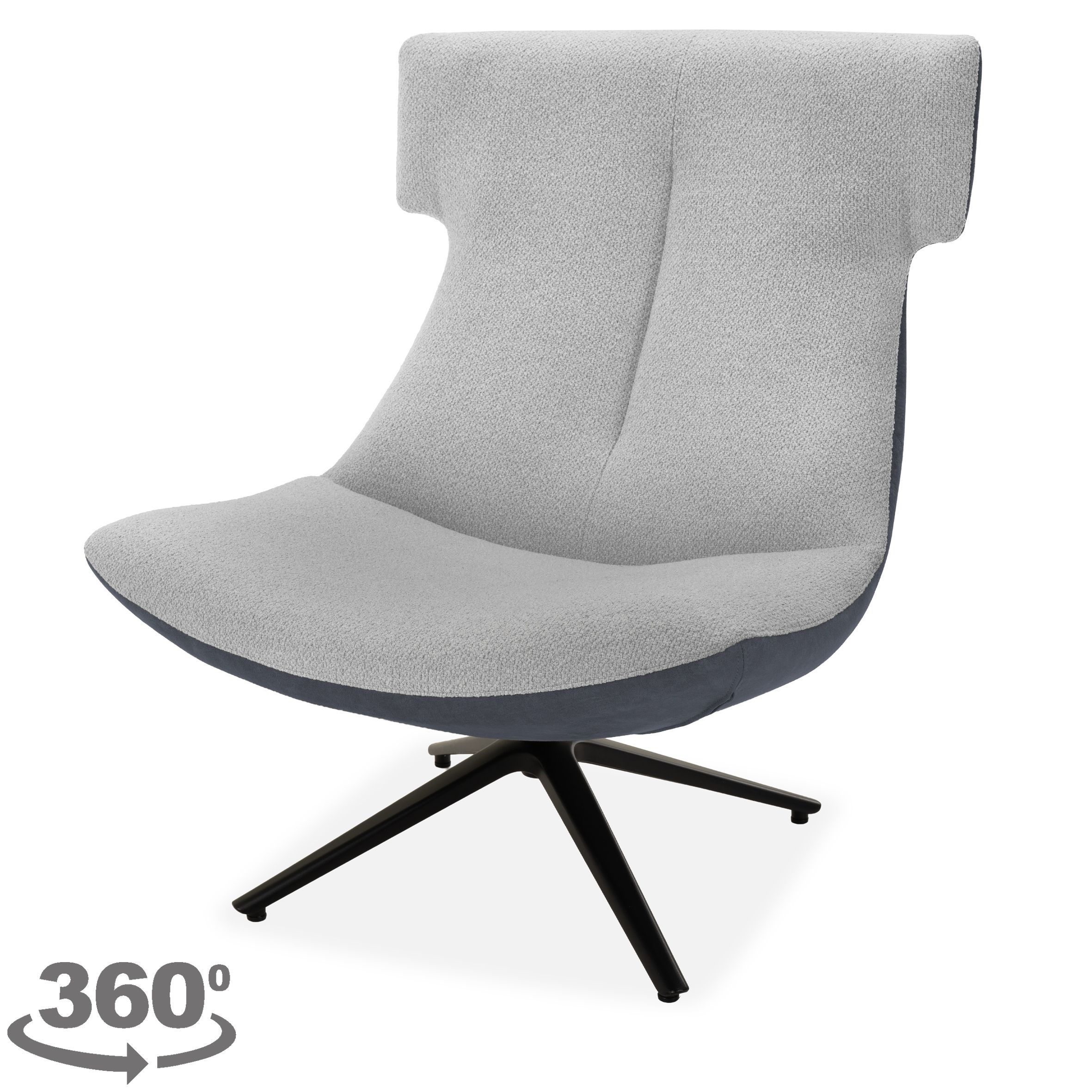 Draaifauteuil  Lowie B83 x D83 x H96 cm