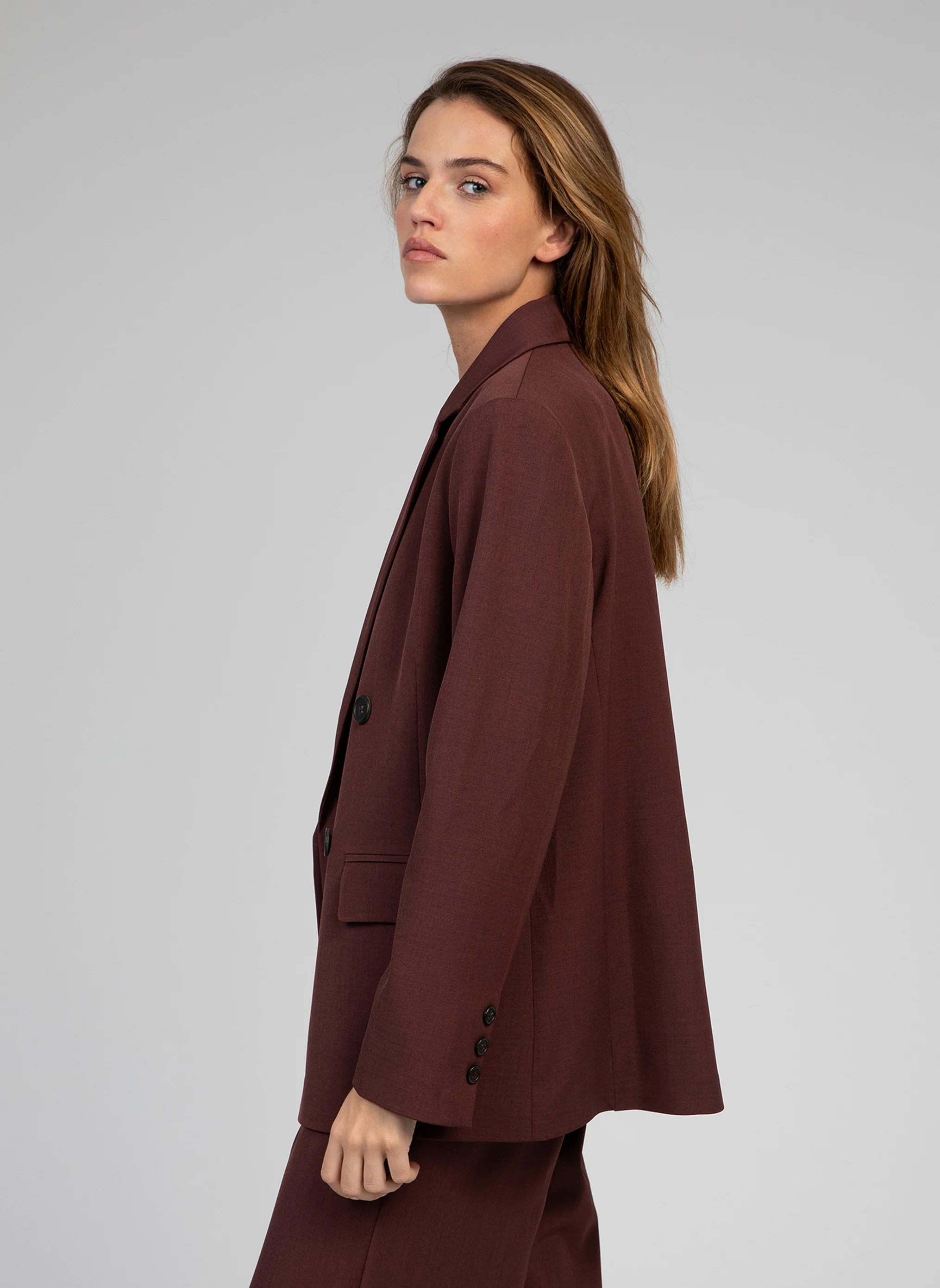 ZIGY - Veste col tailleur | Marron