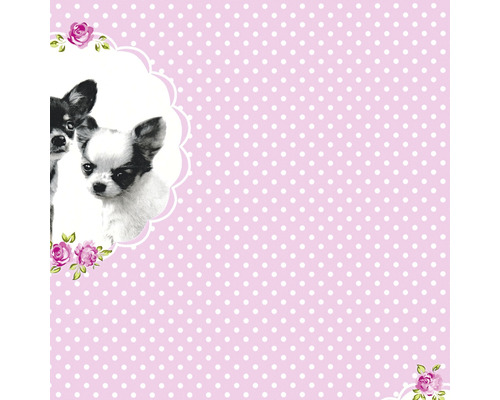 Vliesbehang 35851-1 Little Stars roze Chiwawa