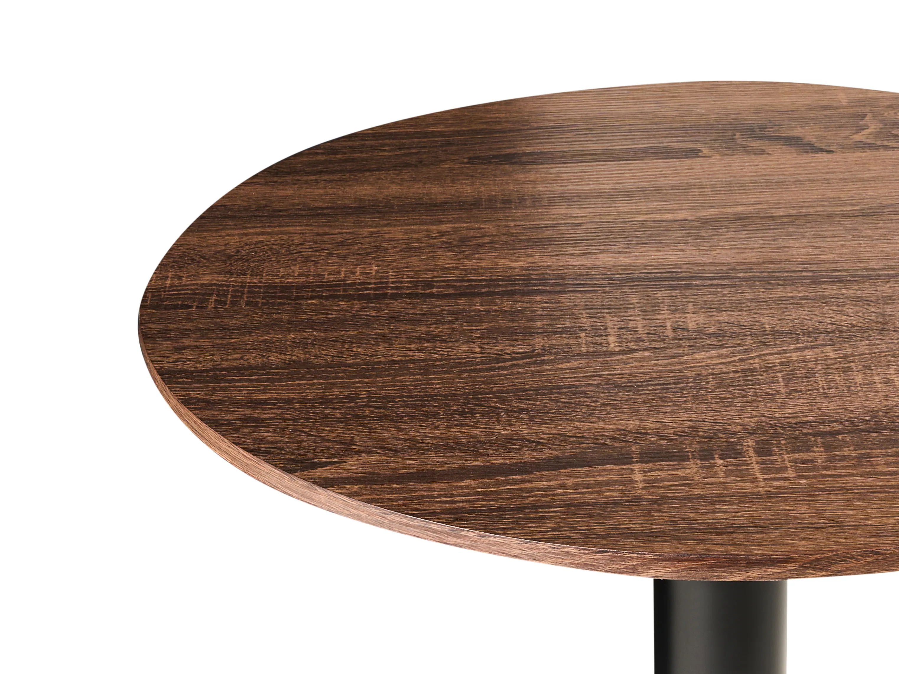 Statafel MORELLA Zwart/donkerbruin 60 cm 60 cm
