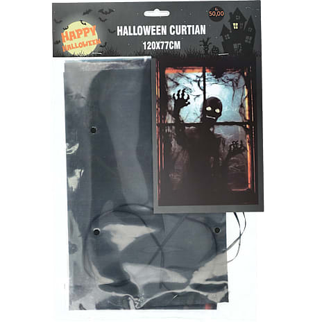 Halloween vinduesforhæng 120x80 cm - flere varianter - assorteret