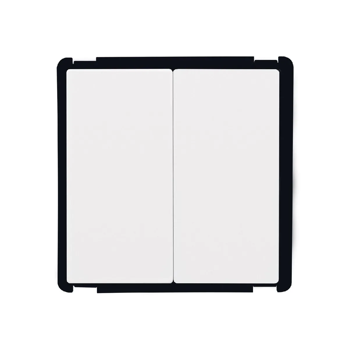 Ledkia Prise Double Obturateur Modern Blanc