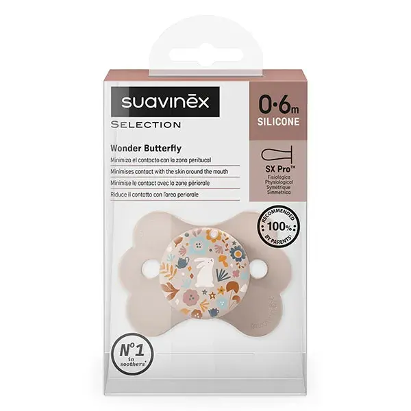 Suavinex, Wonderland, Sucette symétrique SXPro 0/6mois - Wonderland Rose