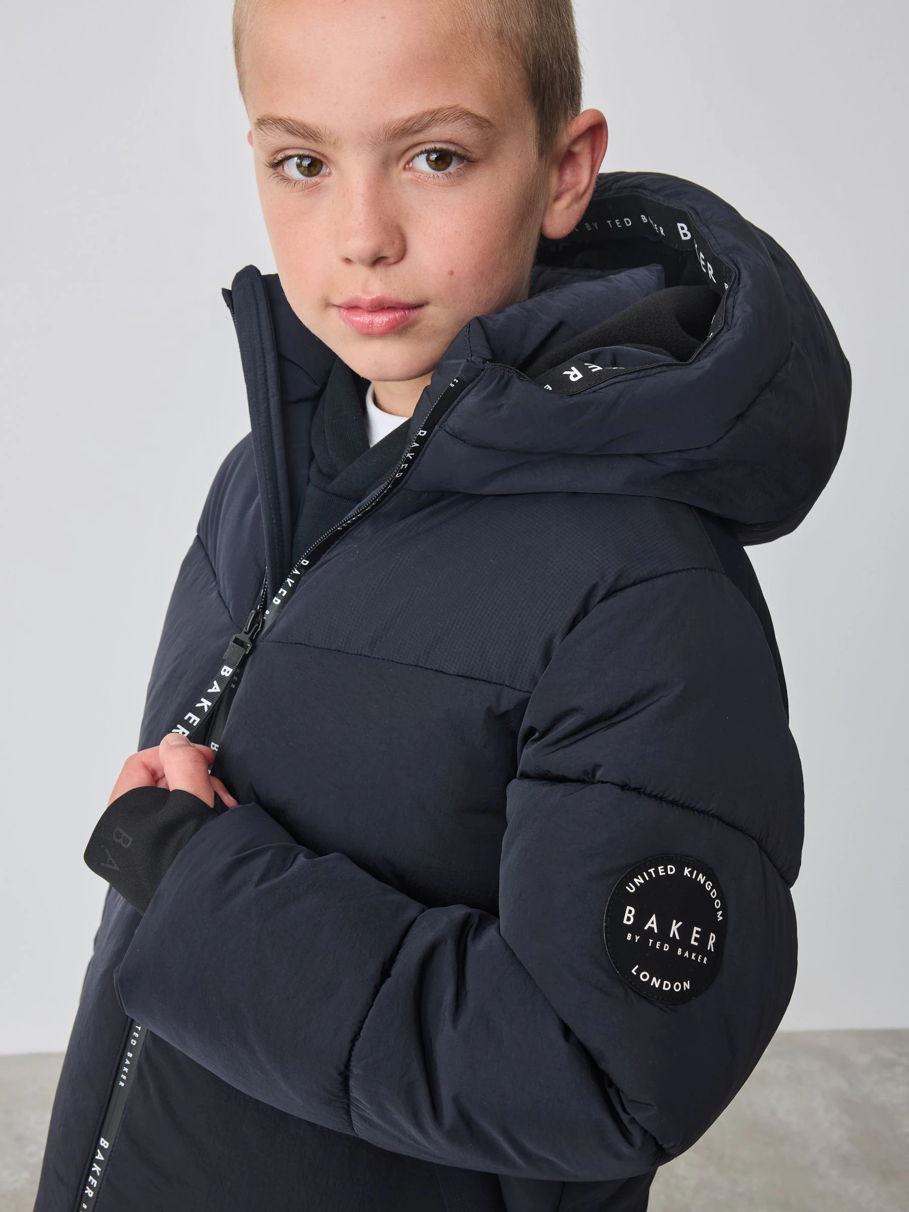 Marineblauw - Baker by Ted Baker - Regenbestendige gewatteerde jacks