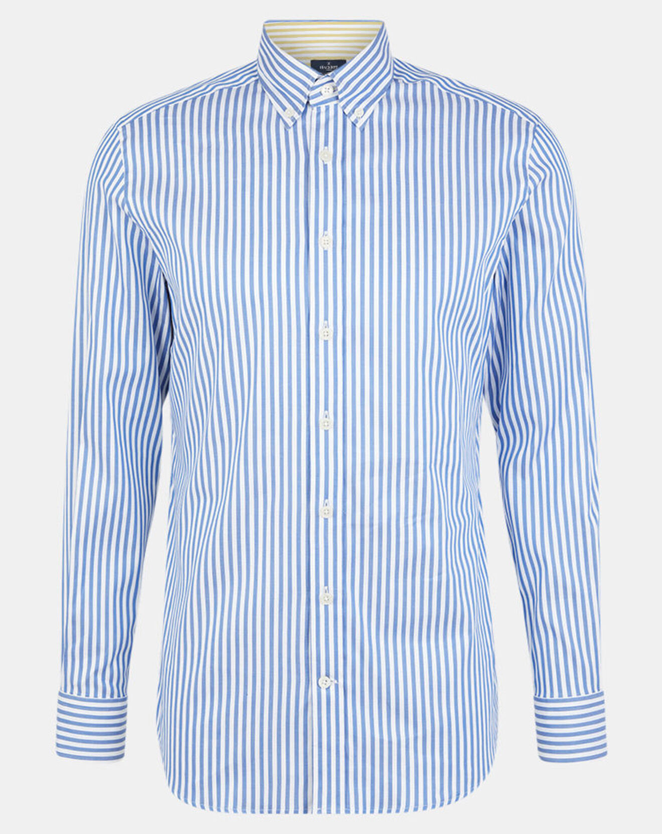 Hackett London Chemise Slim Fit bat yoke contrast à rayures bleue