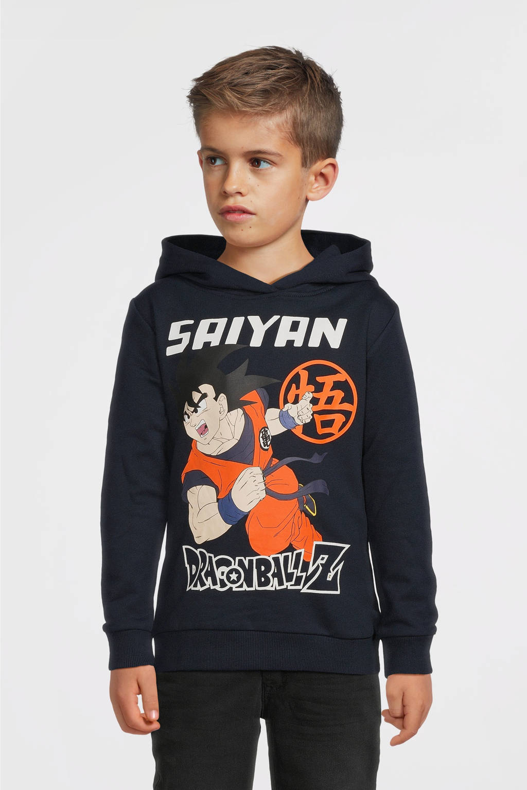 NAME IT Dragonball hoodie NKMJAM donkerblauw/oranje