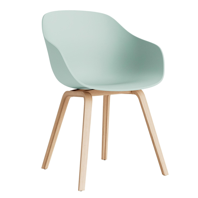 Hay AAC222 stoel gezeept eiken onderstel Dusty Mint