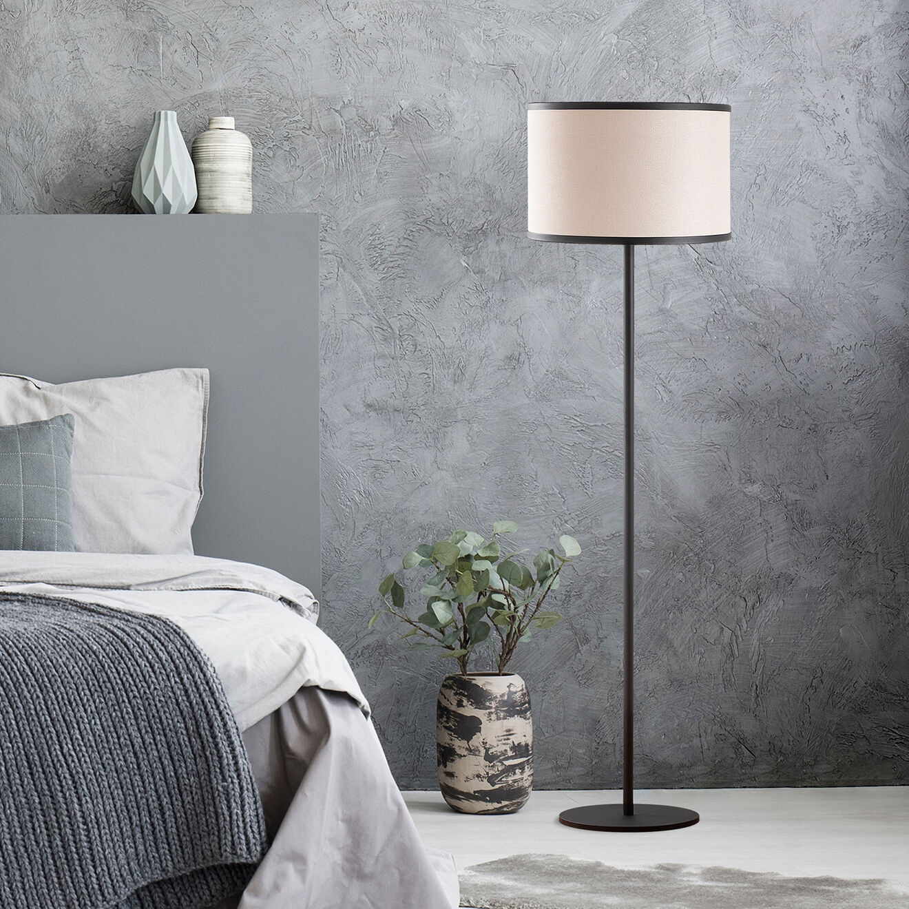 Sheen Lampadaire Way noir/crème - D.40x156 cm