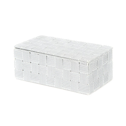 Boîte de rangement avec couvercle Stan L blanche