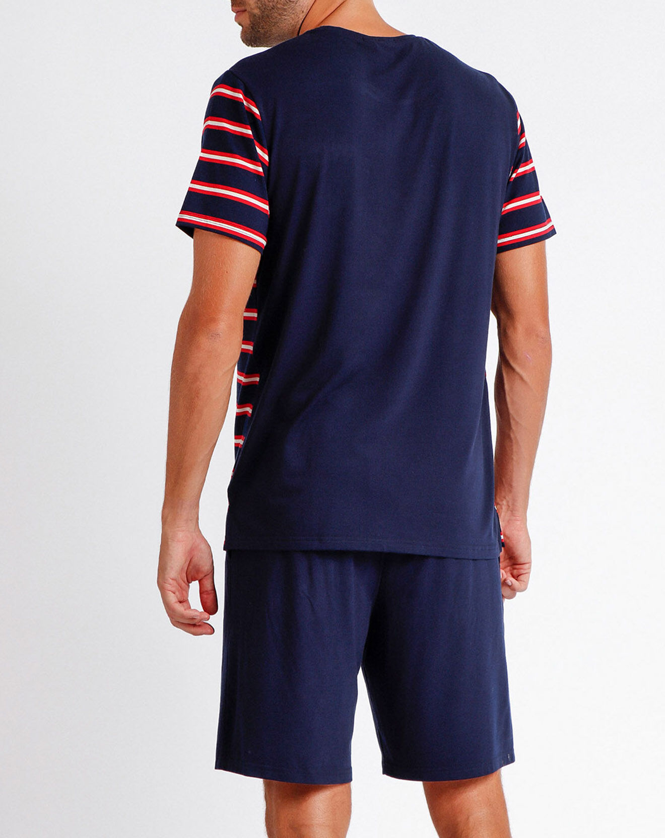 Admas Pyjama Roue de bateau bleu marine/rouge
