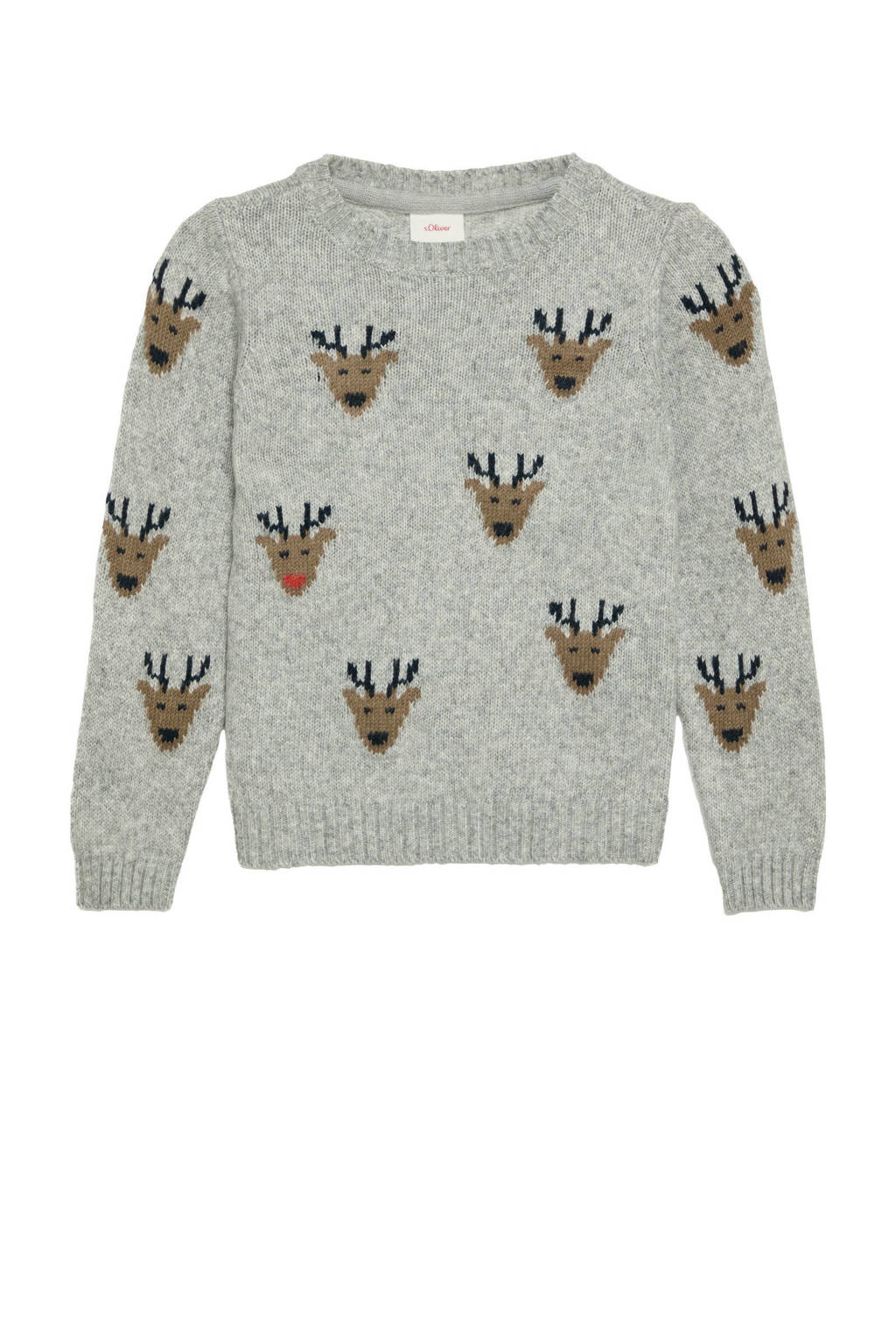 s.Oliver kersttrui grijs