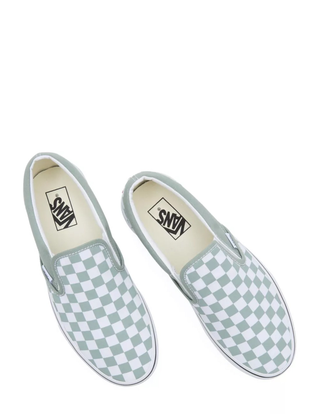 vans Sneakers Femme UA Classic Slip-on Blanc/Menthe